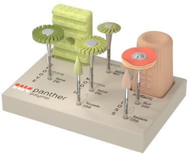 XPLSET#15 - Zestaw Panther Polymer do opracowywania powierzchni polimerów