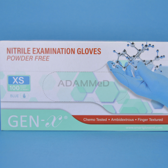 R360 - Rękawice nitrylowe bezpudrowe GEN-X rozmiar XS niebieskie