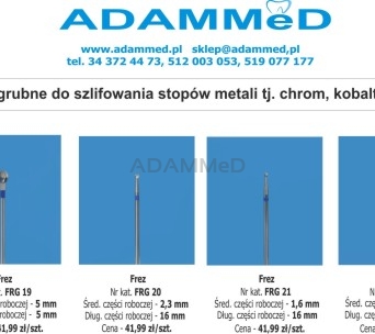 Frezy zgrubne do szlifowania metali 