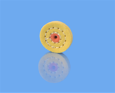 A415b/E - Szczoteczka Muslinowa Żółta Polerska 25mm 16 Warstw