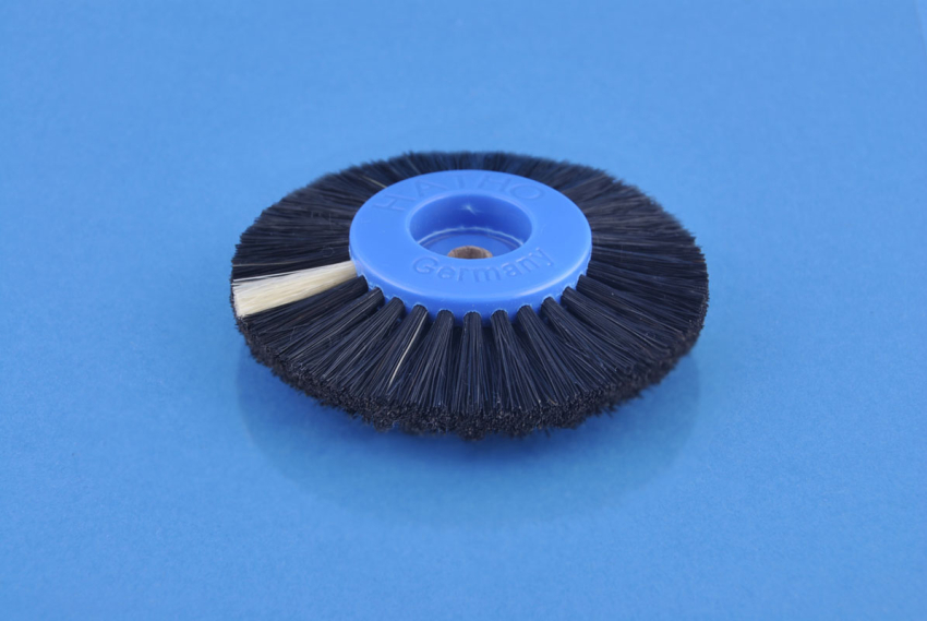 A035 - Szczotka polerska EOW 80mm czarne twarde włosie 4-rzędow