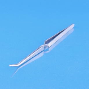 PAZS - Pęseta Samozaciskowa Wygięta 17cm ze Stali Polerowanej